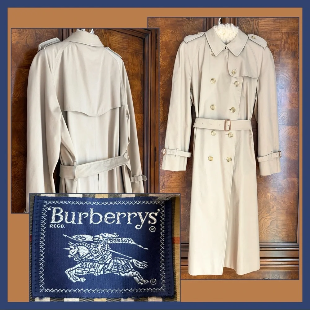Vintage Burberrys Nova Check Trench Coat
Size 20 Long/XL Timeless Classic - Picture 1 of 16